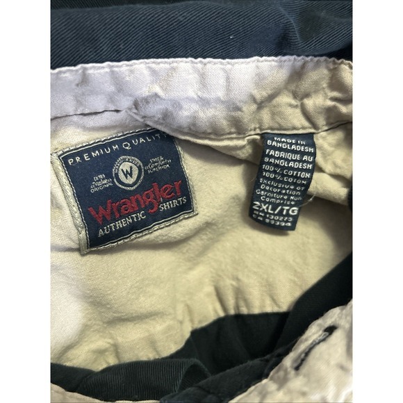 Wrangler Mens 2XL Dark Navy Heavy Cotton Denim Western RN130273 CA55394‎ - Picture 6 of 12